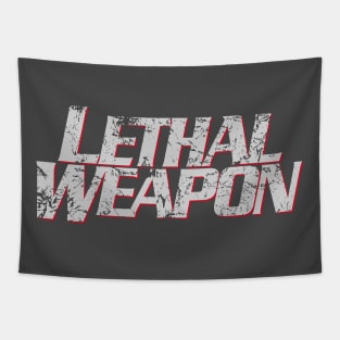 Lethal Weapon Titles (stacked version, weathered) Tapestry