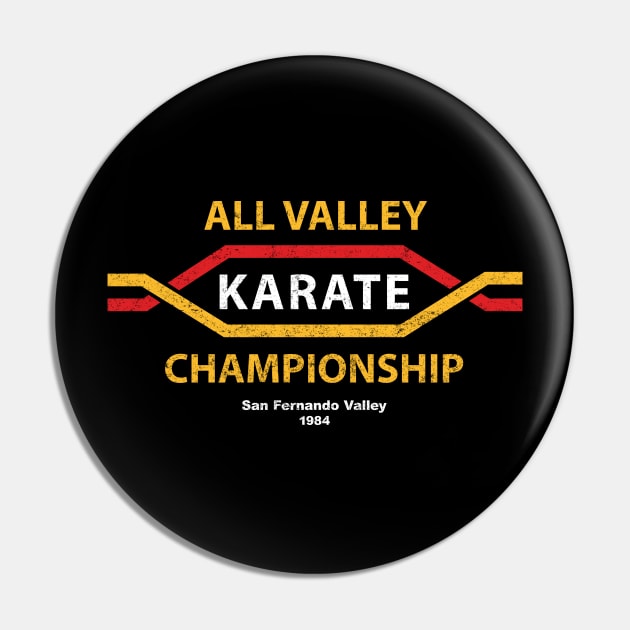 All Valley Karate Championship 1984 - vintage logo Pin by BodinStreet