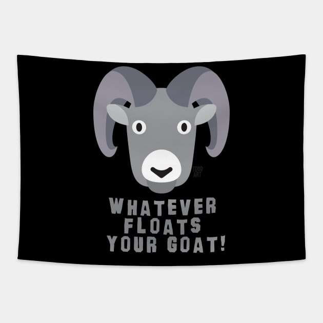 floats your goat Tapestry by toddgoldmanart