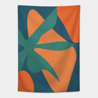 Retro Botanical, Mid Century Modern Decor Tapestry