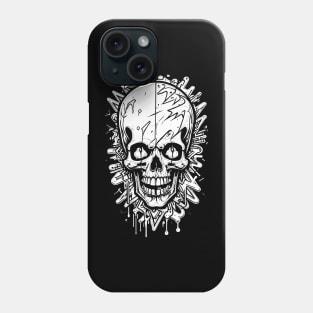 Skull Splash White Ink Phone Case