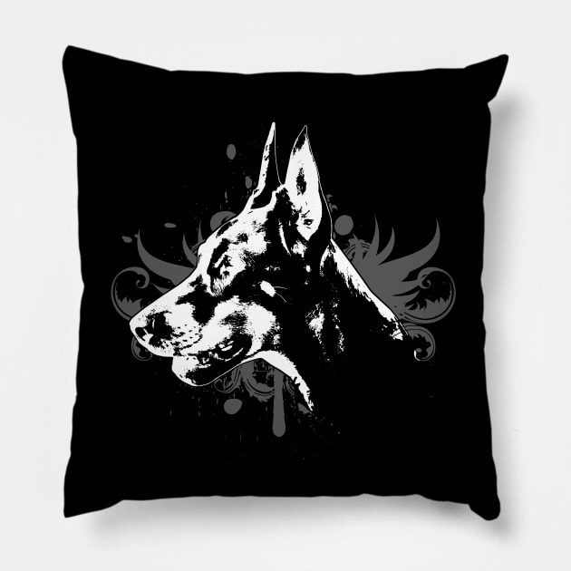 Doberman Pinscher - Dobermann Pillow by Nartissima