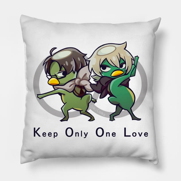 Mabu & Reo (Keep Only One Love) Pillow by OkiComa