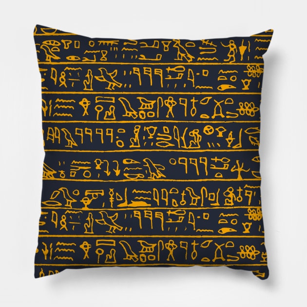 Egyptian hieroglyphs Pillow by Jirka Svetlik