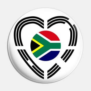 Korean South African Multinational Patriot Flag Series (Heart) Pin