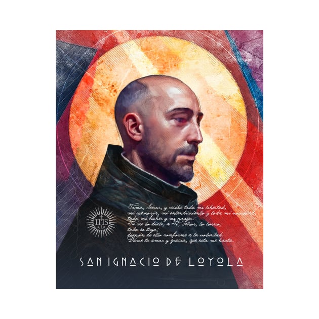 Art portrait of Saint Ignatius of Loyola by bernardojbp