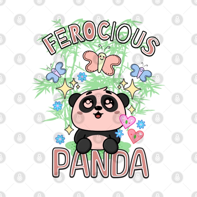 Panda For Kids Ferocious Sweet Panda Japanese Style Bamboos by alcoshirts