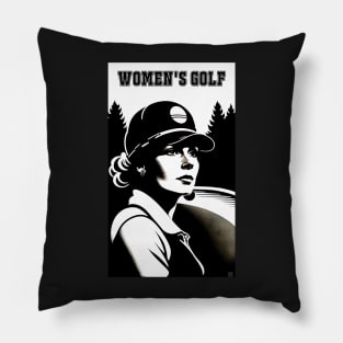 Women's Golf Poster Pillow