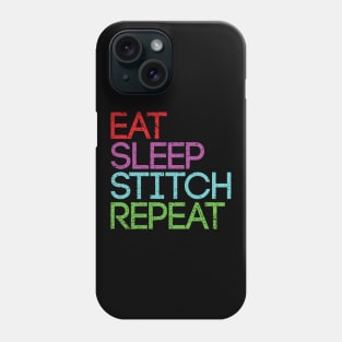 EAT SLEEP STITCH REPEAT artist slogan design Phone Case