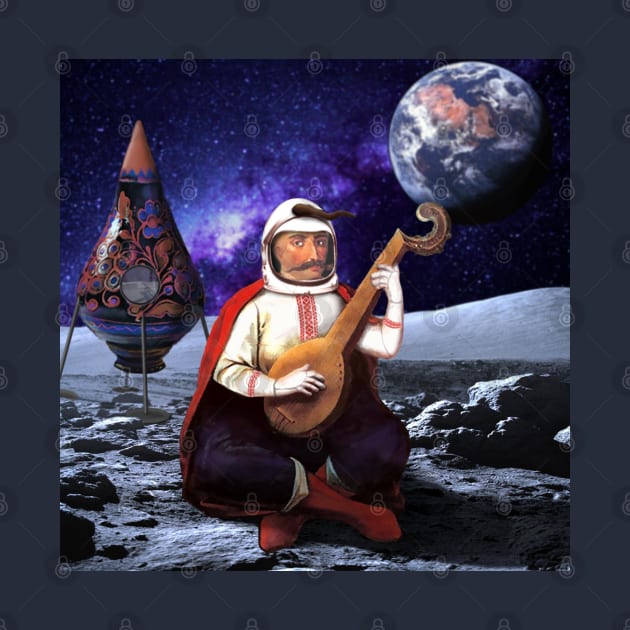 Cossack on the Moon by SPACE ART & NATURE SHIRTS 