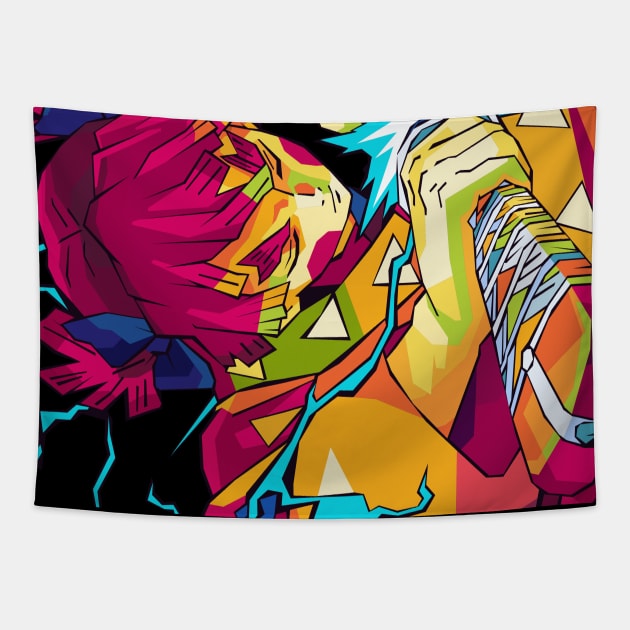 zenitsu pop art Tapestry by Kuli art