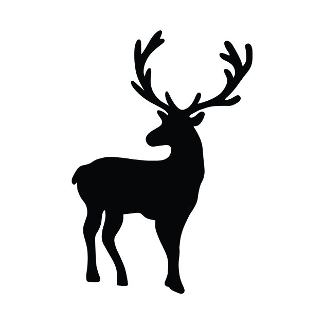 Black and white nordic deer by bigmoments