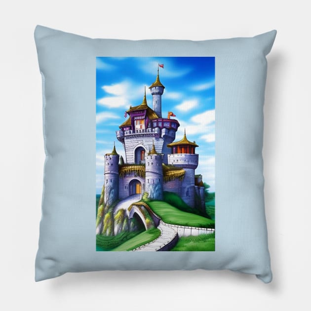 European castle Pillow by Gaspar Avila