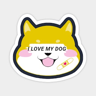 Cute dog in love Magnet