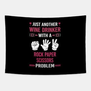 Wine Drinker Rock Paper Scissors Tapestry