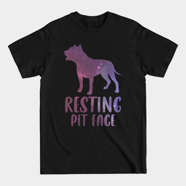 Discover Resting Pit Face Cute Space Planet Design for Pitbull Lover Gift Idea / Pitbull mom Gifts / Mother's day Gift - Resting Pit Face - T-Shirt