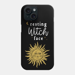 Resting Witch Face with Sun Moon Celestial Phone Case