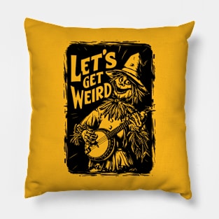 Let's Get Weird! Funny Wizard of Oz Scarecrow Banjo Pillow