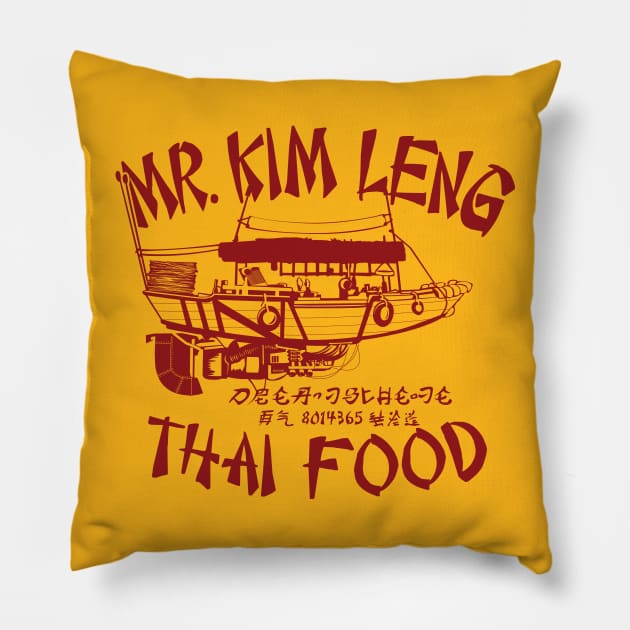 Mr. Kim Leng Thai Food Pillow by MindsparkCreative