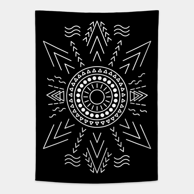 Mid Century Modern Sunburst Tapestry by JDP Designs