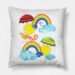 Fairytale Weather Forecast Print Pillow