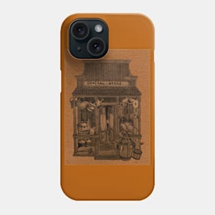 Hand Drawn Pen and Ink General Store Phone Case