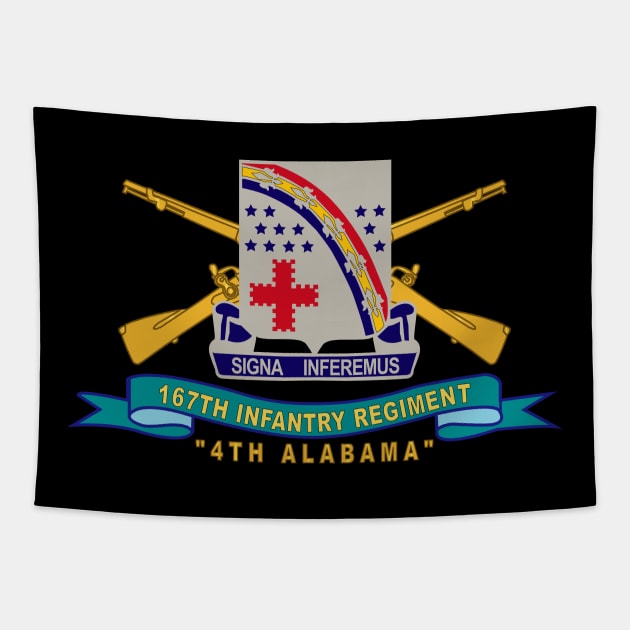 167th Infantry Regiment - DUI w Br - Ribbon - 4th Alabama X 300 Tapestry by twix123844