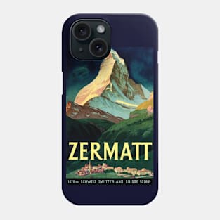 Vintage Travel Poster - Matterhorn Switzerland Phone Case