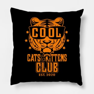 Cool Cats And Kittens Club Retro Poster Pillow