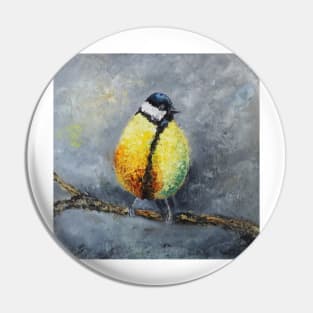 Great Tit Bird Pin