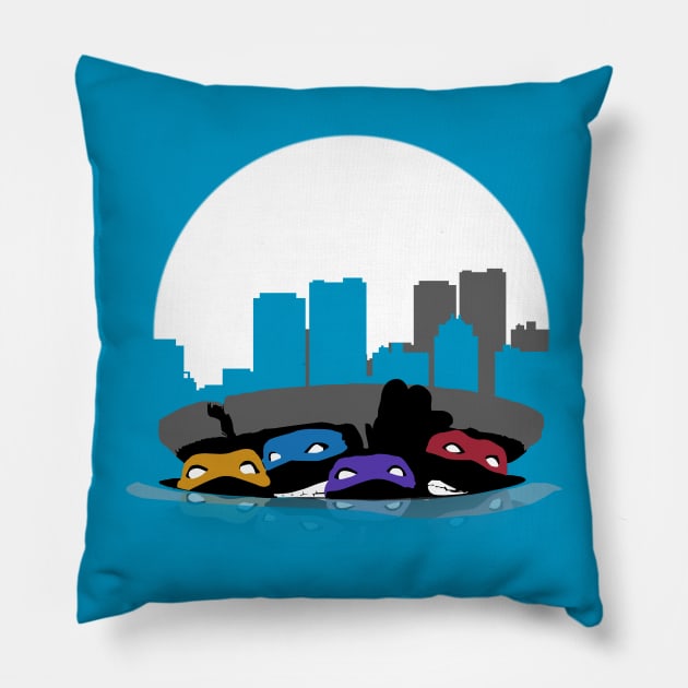 Ninja Turtles Sewer City Pillow by JackieJacks