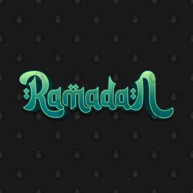 green ramadan arabic text effect by fandi.creations