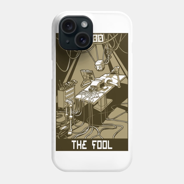 Robo Tarot: The Fool v2 Phone Case by PeterTheHague