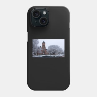 Old courthouse in the snow Phone Case