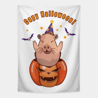 Capy Halloween Tapestry