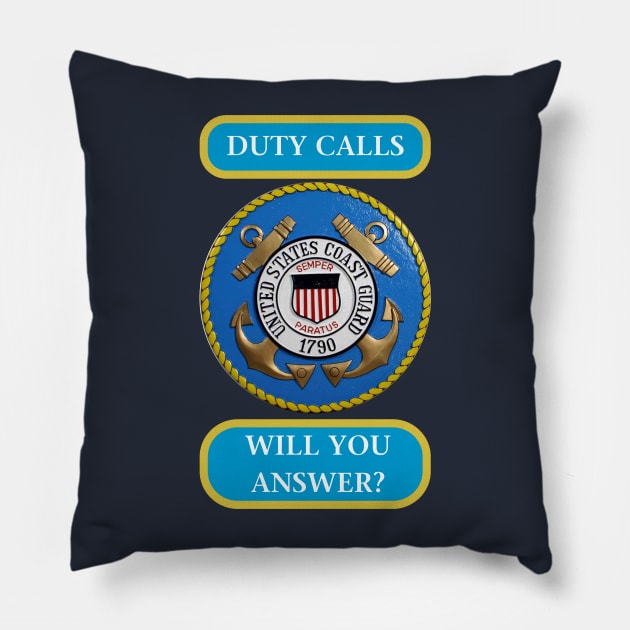 DutyCallsCoastGuard Pillow by Cavalrysword