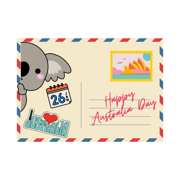 Australia Day Postcard by MPclothes