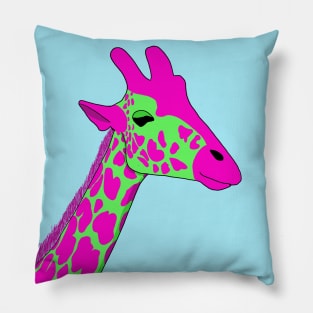 Neon Giraffe Pillow