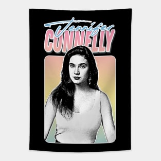 Jennifer Connelly // Retro Style Fan Design Tapestry