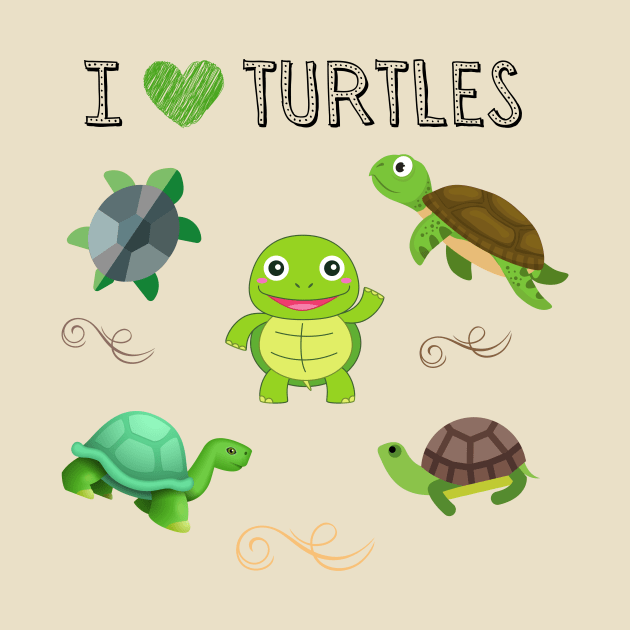 I LOVE TURTLES | Fun For Turtle Lovers by KathyNoNoise