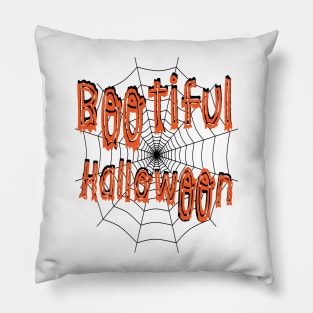 Halloween Gift for Dad and Mom - Bootiful Hallowoon - Funny Halloween T-Shirt - Pillow