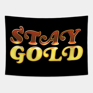 STAY GOLD // Retro Typography Design Tapestry