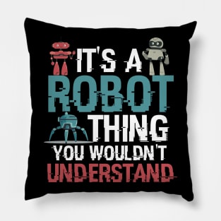 robot, robotics, robot science, robot battle design Pillow