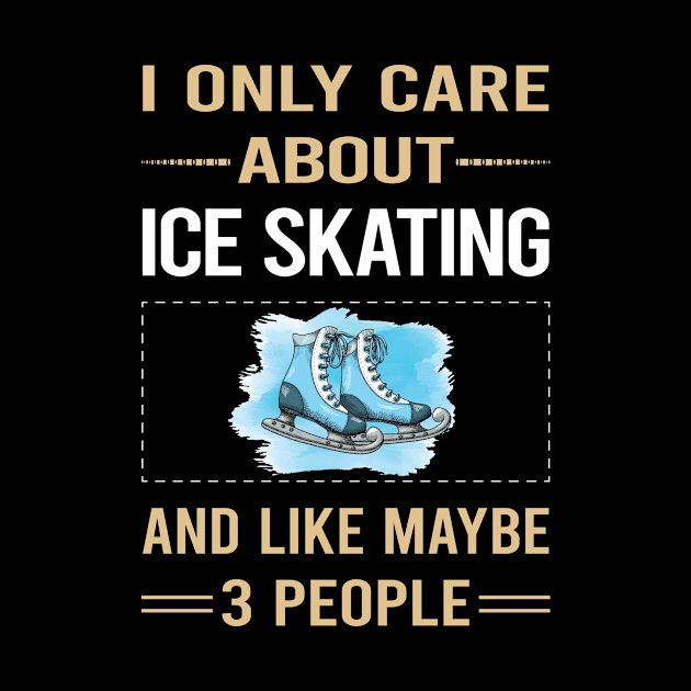 Funny 3 People Ice Skating Skate Skater by symptomovertake