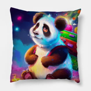 Cute Panda Drawing Pillow