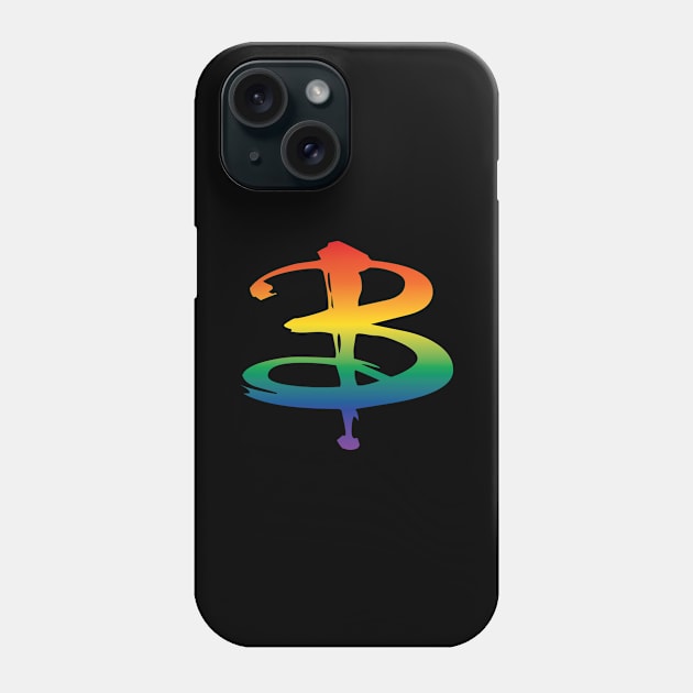 B Logo Rainbow Pride Phone Case by Queerdelion