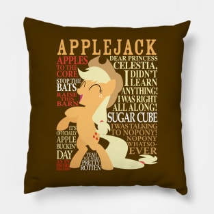 Many Words of Applejack Pillow