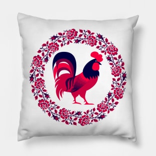 Rooster Blossom Pillow