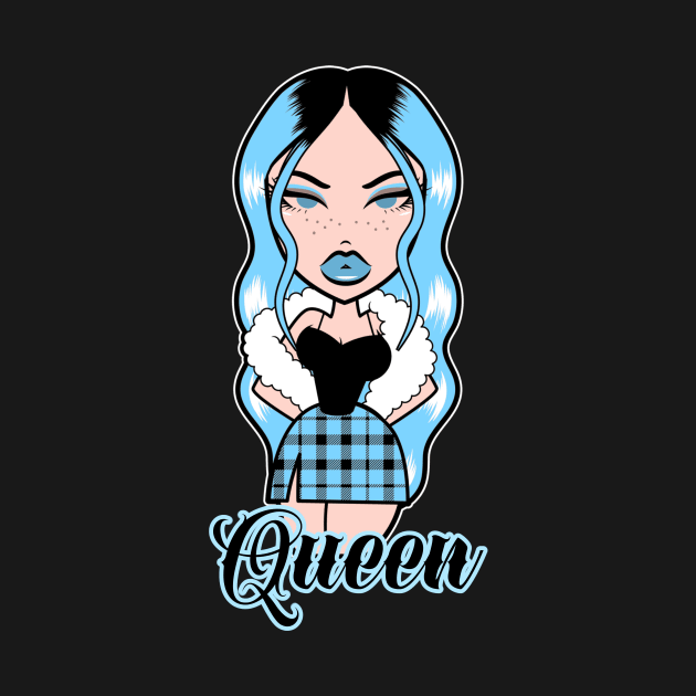 Queen Girl Doll Light Blue by Just In Tee Shirts