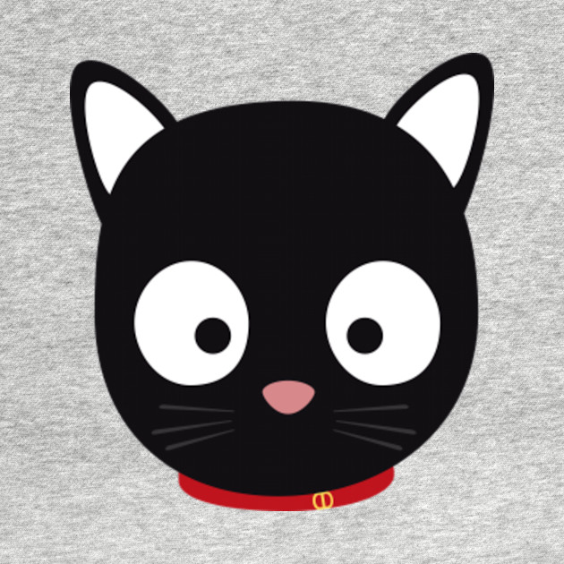 Cute Black Cat With Red Collar Cat T Shirt Teepublic